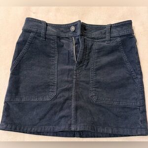 American Eagle navy corduroy mini skirt